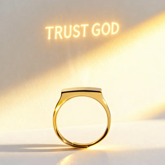 Trust God Signet Ring