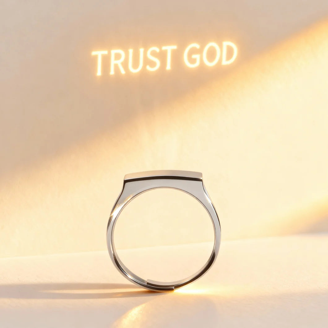 Trust God Signet Ring